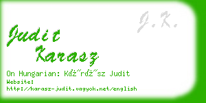 judit karasz business card